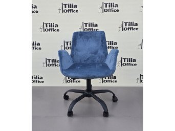 Maki Çalışma ve Çocuk Koltuğu Siyah Yonca Ayak Mavi